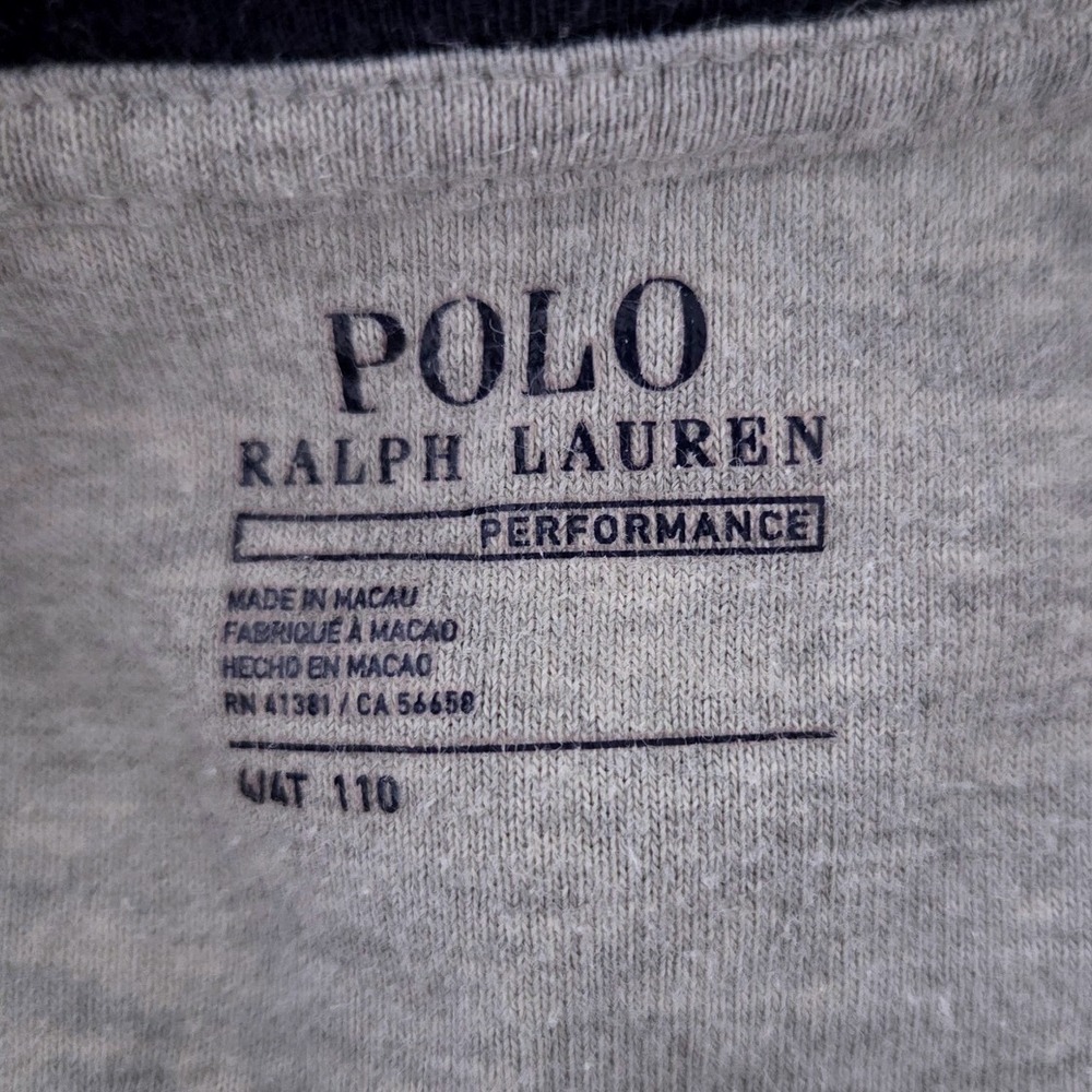 Polo Ralph Lauren Kids Gray Performance Polo 67 Graphic Hoodie Sweatshirt 4T - Picture 3 of 6